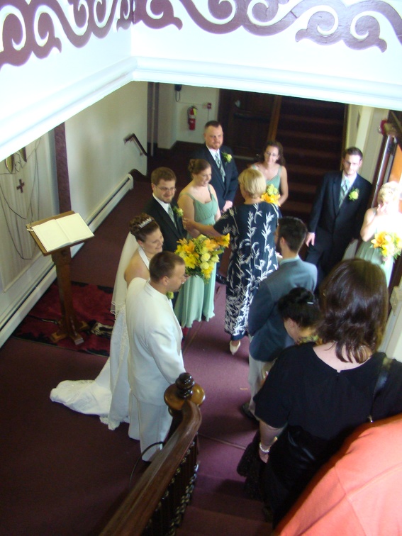 030 pic_235 Guests going down the stairs to reception line